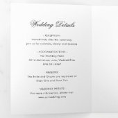 Eenvoudige foto Elegant Modern Wedding Drieluik Uitnodiging (Binnenzijde eerst)