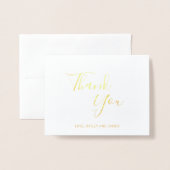 Eenvoudige foto Elegant Modern Wedding Folie Kaarten (Voorkant met envelop)