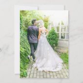 Eenvoudige foto Elegant Modern Wedding Reception Kaart (Achterkant)