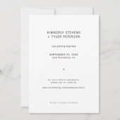 Eenvoudige foto-elegant script bruiloft save the date (Achterkant)