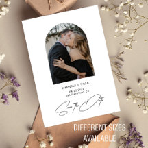 Eenvoudige foto-elegante scriptbruiloft slaat de d