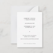 Eenvoudige foto-elegante scriptbruiloft slaat de d notitiekaartje (Achterkant)