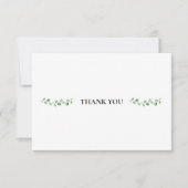 Eenvoudige foto en groene begrafenis Dank u Bedankkaart (Voorkant)