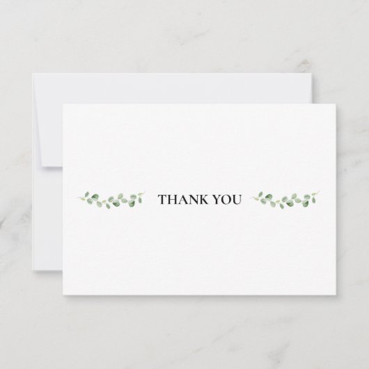 Eenvoudige foto en groene begrafenis Dank u Bedankkaart (Voorkant)