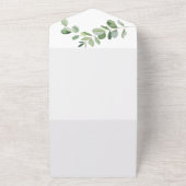 Eenvoudige foto Eucalyptus Beide ouders bruiloft All In One Uitnodiging (Buitenkant)