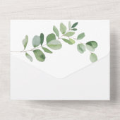 Eenvoudige foto Eucalyptus Beide ouders bruiloft All In One Uitnodiging (Achterkant)