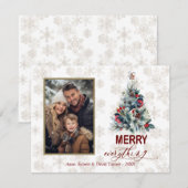 Eenvoudige foto familie Merry Alles Feestdagen Kaa (Voorkant / Achterkant)