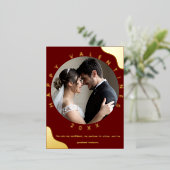 Eenvoudige foto Folie Valentijnse Kaart Post (Staand Voorkant)