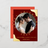 Eenvoudige foto Folie Valentijnse Kaart Post (Voorkant / Achterkant)