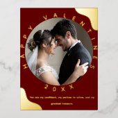 Eenvoudige foto Folie Valentijnse Kaart Post (Voorkant)