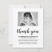 Eenvoudige foto Funeral - Hartelijk dank Bedankkaart (Voorkant)