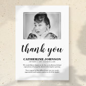 Eenvoudige foto Funeral - Hartelijk dank Bedankkaart