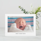 Eenvoudige foto geboorte aankondiging (Staand voorkant)