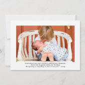 Eenvoudige foto geboorte aankondiging (Achterkant)
