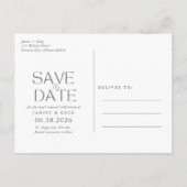 Eenvoudige foto gelofte verlenging Sla de datum op Aankondigingskaart (Achterkant)