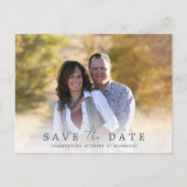 Eenvoudige foto gelofte verlenging Sla de datum op Aankondigingskaart (Voorkant)