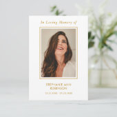 Eenvoudige foto Gouden begrafenis gedenkteken Kaar (Staand voorkant)