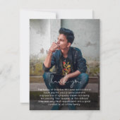 Eenvoudige foto Handgeschreven begrafenis Hartelij Bedankkaart (Voorkant)