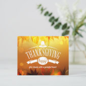 Eenvoudige foto Happy Thanksgiving-groeten Briefkaart (Staand voorkant)