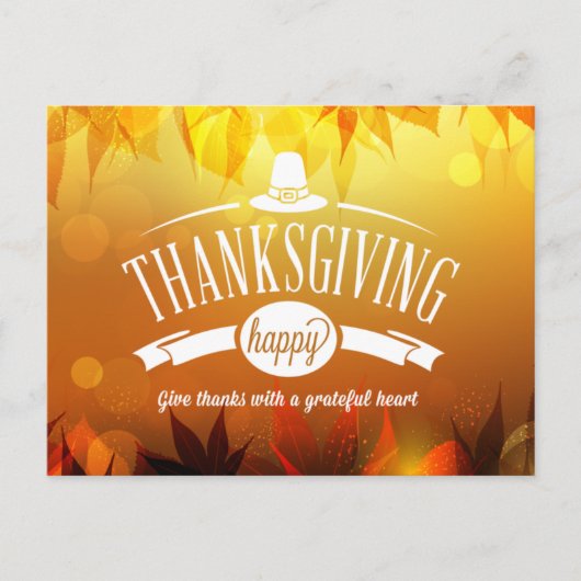 Eenvoudige foto Happy Thanksgiving-groeten Briefkaart (Voorkant)