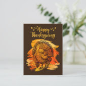 Eenvoudige foto Happy Thanksgiving Turkije Groeten Briefkaart (Staand voorkant)
