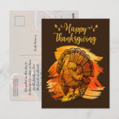 Eenvoudige foto Happy Thanksgiving Turkije Groeten Briefkaart (Voorkant / Achterkant)