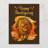 Eenvoudige foto Happy Thanksgiving Turkije Groeten Briefkaart (Voorkant)