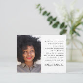 Eenvoudige foto Hartelijk dank Afstuderen bericht Briefkaart (Staand voorkant)