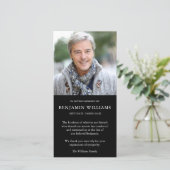 Eenvoudige Foto Herinnering Roukaartjes Bedankjes Bedankkaart (Staand voorkant)