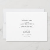 Eenvoudige foto High School afstudeerfeest uitnodi (Achterkant)