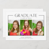 Eenvoudige foto High School afstudeerfeest uitnodi (Voorkant / Achterkant)