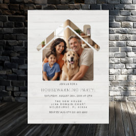 Eenvoudige foto Housewarming Party uitnodiging