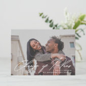 Eenvoudige foto Huwelijk Wijziging van plannen met Aankondiging (Staand voorkant)