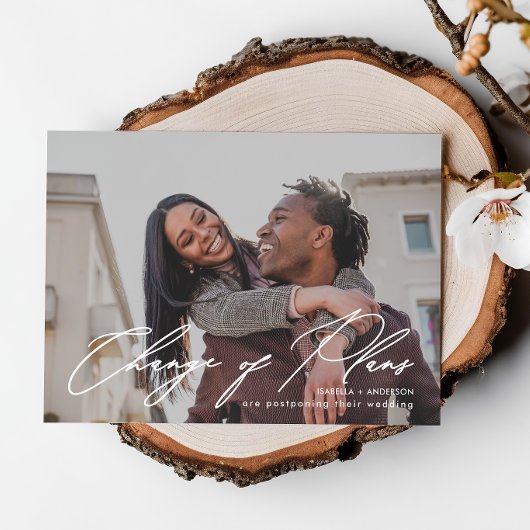 Eenvoudige foto Huwelijk Wijziging van plannen met Aankondiging