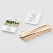 Eenvoudige Foto Huwelijksmassa/Ceremonieprogramma  Handwaaier (Niet-gemonteerd)