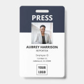 Eenvoudige foto-ID Badge (Voorkant)