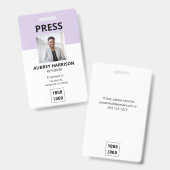 Eenvoudige foto-ID Badge (Voor- en achterkant)