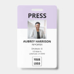 Eenvoudige foto-ID Badge<br><div class="desc">Ik dank u voor uw essentiële werk.</div>