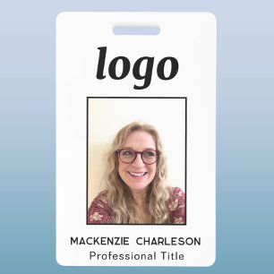 Eenvoudige foto ID naamkaart Badge