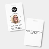 Eenvoudige foto-id Nametag Badge (Voor- en achterkant)