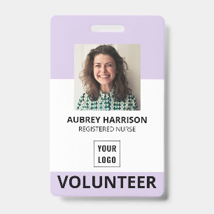 Eenvoudige foto-id voor vrijwilligers badge