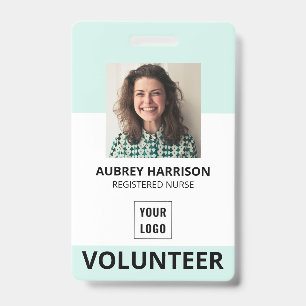 Eenvoudige foto-id voor vrijwilligers badge