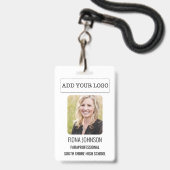 Eenvoudige foto-ID werknemer Badge (Voorkant met koord)