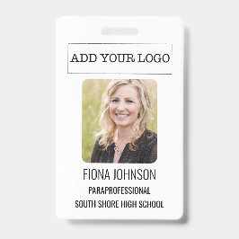 Eenvoudige foto-ID werknemer Badge