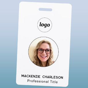 Eenvoudige foto ID zakelijke naamkaart Badge