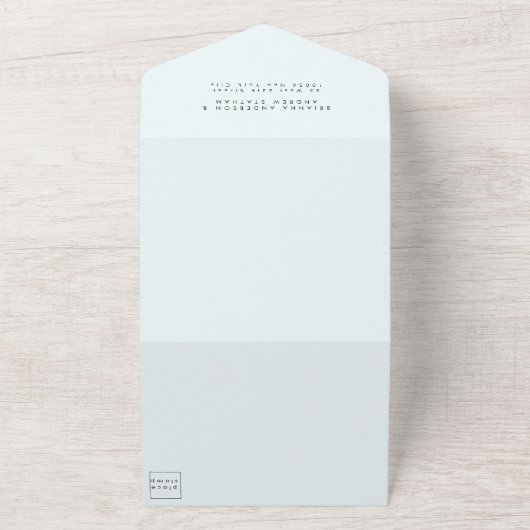 Eenvoudige foto in één bruiloft Uitnodigen All In One Uitnodiging (Buitenkant)