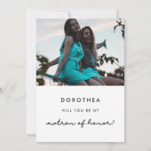 Eenvoudige foto kaart met voorstel voor Matrone va (Voorkant)