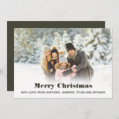 Eenvoudige foto kerstbericht feestdag feestdagenkaart (Voorkant / Achterkant)