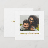Eenvoudige foto-kerstkaartje (Voorkant / Achterkant)