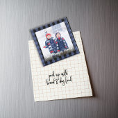 Eenvoudige foto Leuke kalligrafie Buffalo Check Magneet